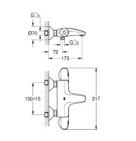 GROHE TERMOSTATICA GROHTHERM 1000